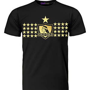Polera Colo Colo 33 Dorado Equipos Deportes Grafimax