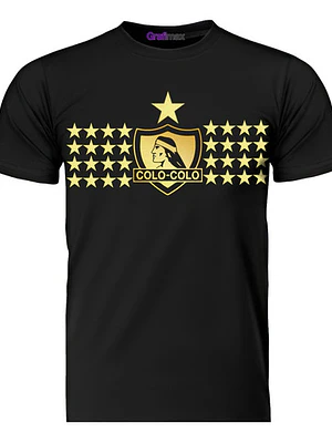Polera Colo Colo 33 Dorado Equipos Deportes Grafimax