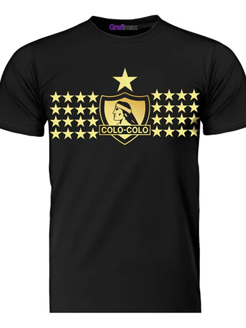 Polera Colo Colo 33 Dorado Equipos Deportes Grafimax 1