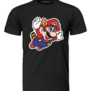 Polera Niño Mario Mapache Super Mario 3 Videojuego Grafimax