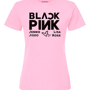 Polera Black Pink Kpop Variedad Diseños Mujer Rosa Música - Grafimax