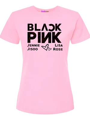 Polera Black Pink Kpop Variedad Diseños Mujer Rosa Música - Grafimax