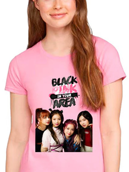 Polera Black Pink Kpop Variedad Diseños Mujer Rosa Música - Grafimax 2