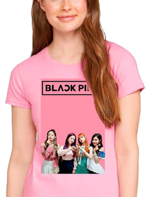 Polera Black Pink Kpop Variedad Diseños Mujer Rosa Música - Grafimax 6