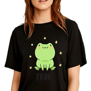 Polera Frog Ranita Kawaii Oversize Grafimax