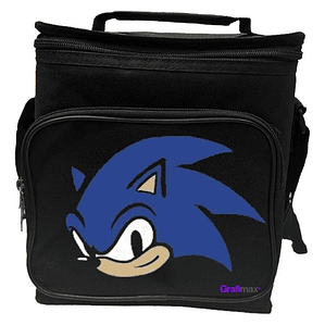Lonchera Negra Sonic The Hedgehog Escolar Almuerzo Térmica