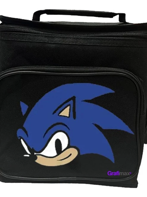 Lonchera Negra Sonic The Hedgehog Escolar Almuerzo Térmica 1
