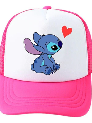 Jockey Gorro Rosa Stitch Corazón Lilo Y Stitch Grafimax