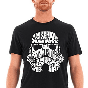 Polera Trooper Words Star Wars Dark Side Pelí­Culas Grafimax