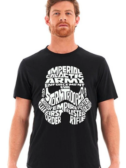 Polera Trooper Words Star Wars Dark Side Pelí­Culas Grafimax 1
