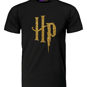 Polera Harry Potter Hp Brillo Dorado Oversize Grafimax
