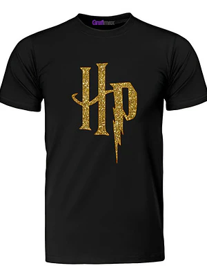 Polera Harry Potter Hp Brillo Dorado Oversize Grafimax