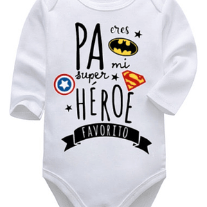 Body Bebé Pilucho Pa Eres Mi Superheroe Grafimax