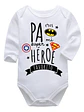 Body Bebé Pilucho Pa Eres Mi Superheroe Grafimax - Miniatura 1