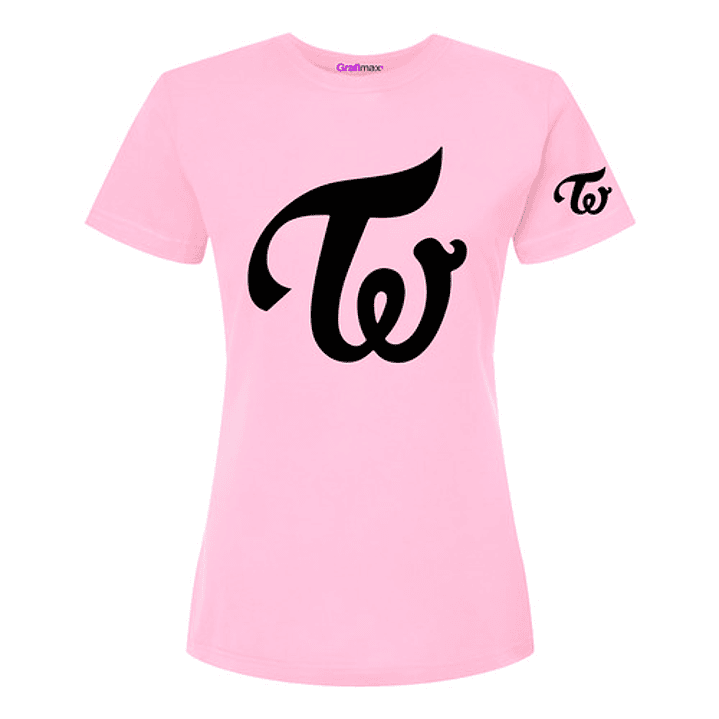 Polera Twice Rosa Logo K-pop Grafimax 1