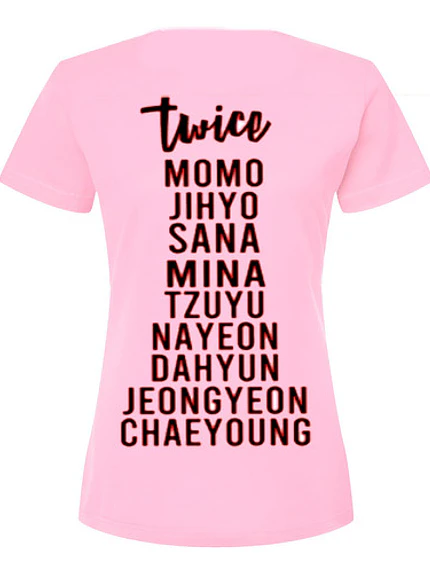 Polera Twice Rosa Logo K-Pop Música - Grafimax 3