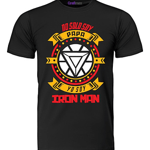 Polera Soy Iron Man Superheroe Padre Papá Grafimax
