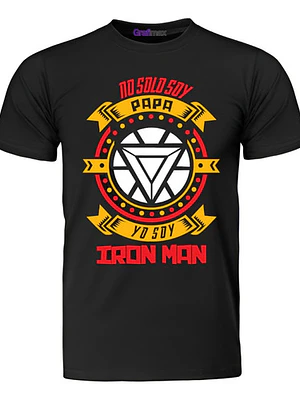 Polera Soy Iron Man Superheroe Padre Papá Grafimax