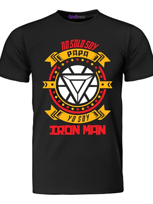 Polera Soy Iron Man Superheroe Padre Papá Grafimax 1