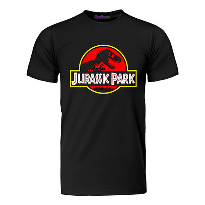 Polera Jurassic Park Logo Películas Grafimax 1