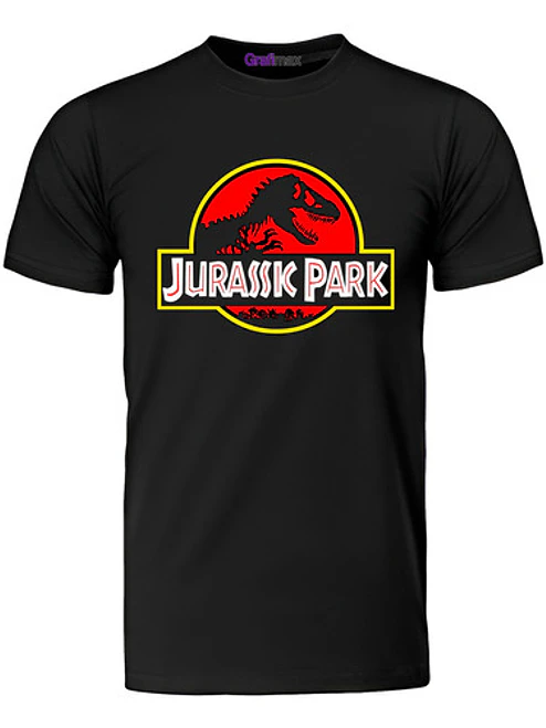 Polera Jurassic Park Logo Películas Grafimax 1