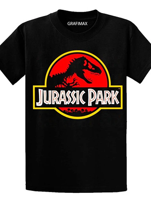 Polera Jurassic Park Logo Películas Grafimax 2
