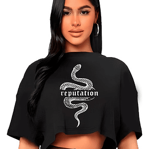 Polera Crop Top Taylor Swift Reputation Míºsica Grafimax
