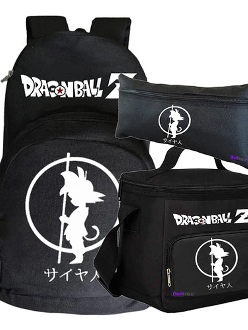 Mochila Goku Niño Pack Lonchera Estuche Anime Grafimax 1