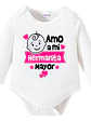 Body Bebé Pilucho Amo A Mi Hermanita Mayor Grafimax - Miniatura 1