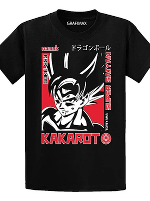 Polera Kakaroto Dragon Ball Hombre Oversize Anime Grafimax
