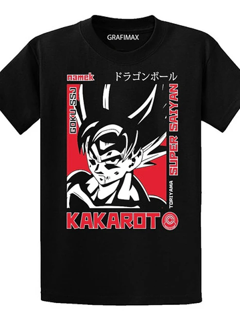 Polera Kakaroto Dragon Ball Hombre Oversize Anime Grafimax 1