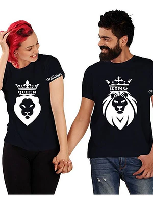 Poleras Parejas Enamorados Duos Queen King Lions Grafimax