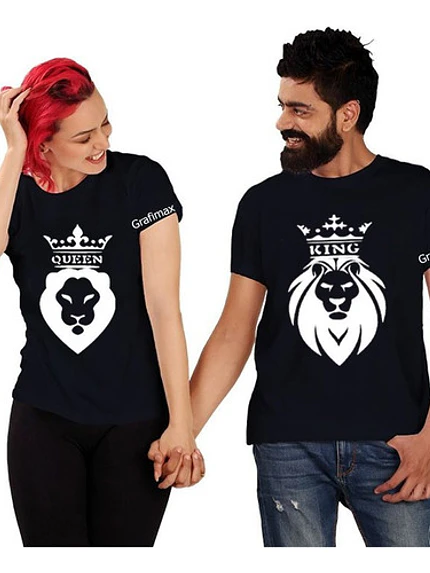 Poleras Parejas Enamorados Duos Queen King Lions Grafimax 25