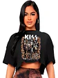 Polera Crop Top Mujer Kiss Oversize Grafimax - Miniatura 1