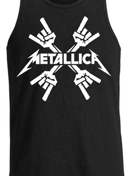 Polera Musculosa Sin Manga Metallica Gym Grafimax 2