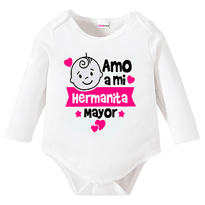 Body Bebé Pilucho Amo A Mi Hermanito Mayor Grafimax