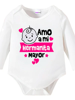 Body Bebé Pilucho Amo A Mi Hermanito Mayor Grafimax