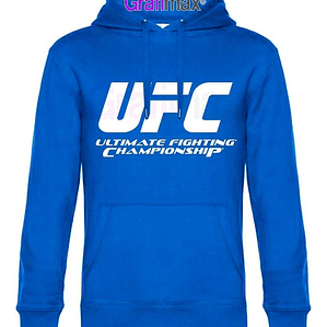 Polerón Ufc Ultimate Fighting Hombre Azul Capucha Grafimax