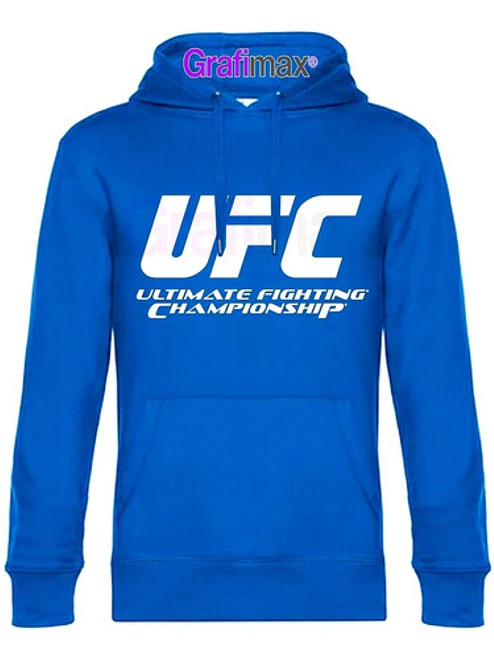 Polerón Ufc Ultimate Fighting Hombre Azul Capucha Grafimax 1