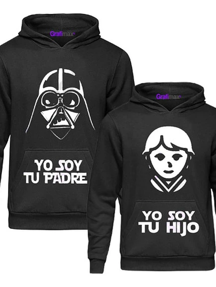 Pack Polerón Soy Tu Padre E Hijo Familia Starwars Grafimax 1