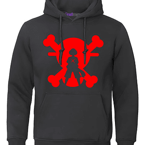 Polerón One Piece Red Skull Luffy Capucha Anime Grafimax