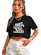Polera Crop Top Mujer Kawaii Aesthetic Diseños Grafimax - Miniatura 1