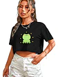 Polera Crop Top Mujer Kawaii Aesthetic Diseños Grafimax - Miniatura 4