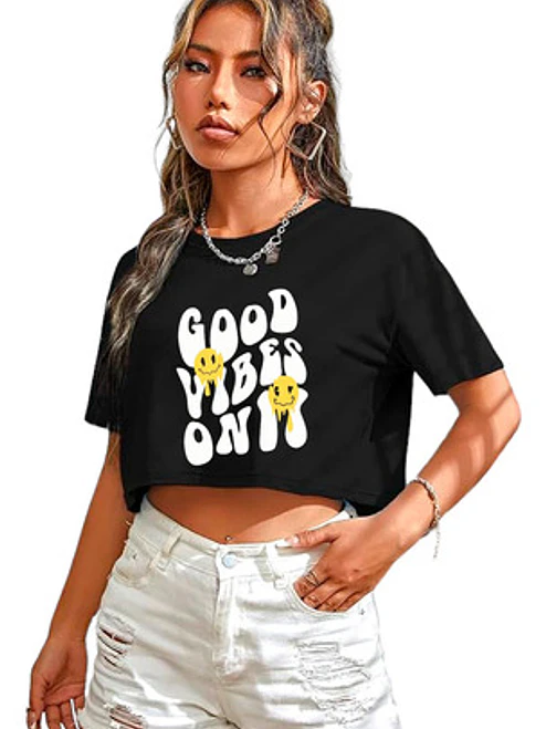 Polera Crop Top Mujer Kawaii Aesthetic Diseños Grafimax 6