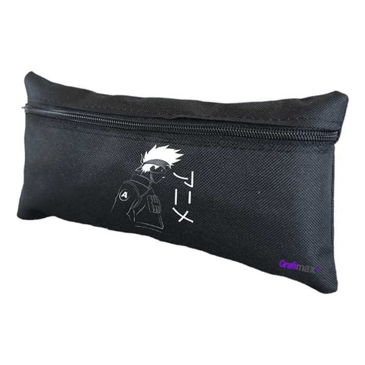 Estuche Cierre Naruto Kakashi Hatake Anime Negro Grafimax 1