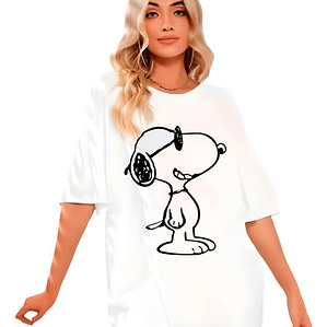 Polera Mujer Snoopy Oversize Grafimax