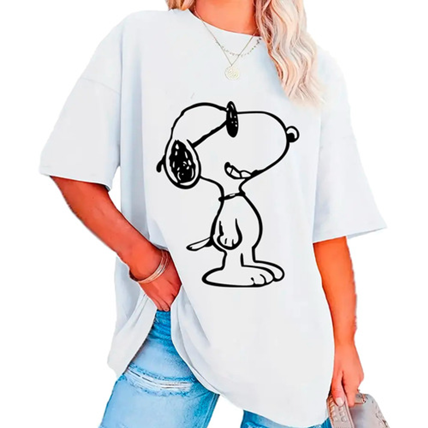 Polera Mujer Snoopy Oversize Grafimax 3