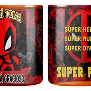 Tazón Dí­A Del Padre Deadpool Papá Gracioso Grafimax