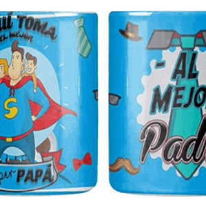 Tazón Dí­A Del Padre Super Papá Al Mejor Padre Grafimax