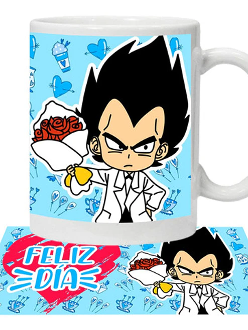 Pack Tazones Amor Dragon Ball Vegeta Y Bulma Grafimax 3